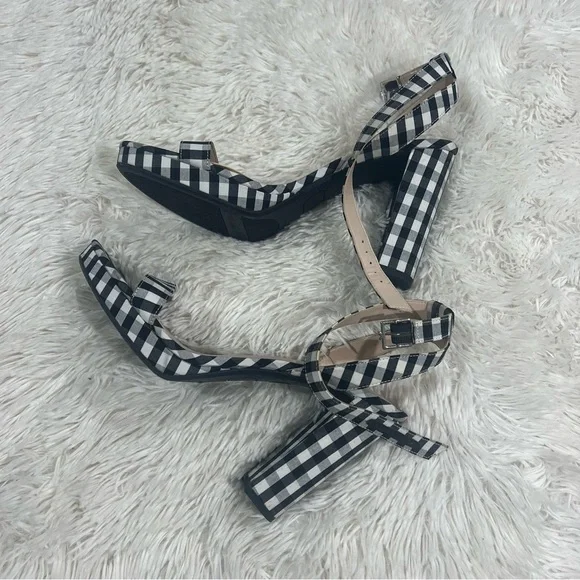 Libby Edelman LE Amanda Buffalo plaid chunky heels Size 11 - Picture 3 of 13